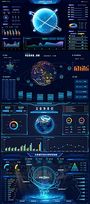 仙图网-大数据可视化领导驾驶舱软件UI界面 