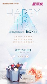 仙图网-地产业主生日贺卡海报