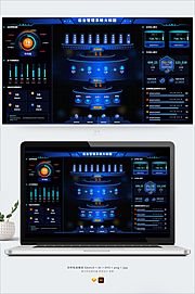 仙图网-科技蓝大数据可视化场应用景酷炫UI大屏