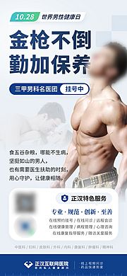 仙图网-互联网医疗世界男性健康日海报